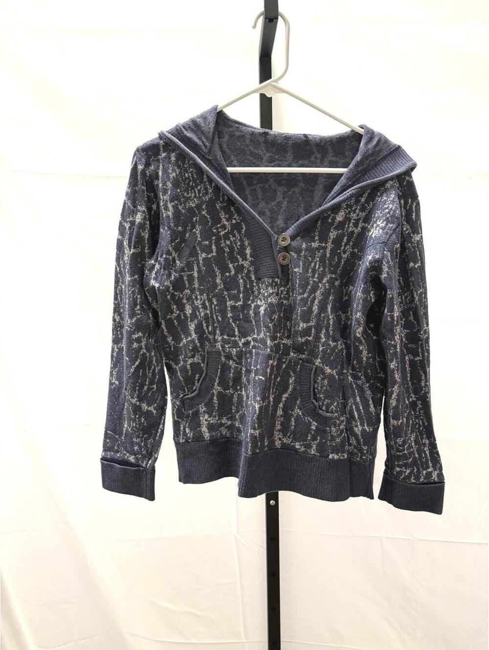 Style & Co Medium Women's Hooded Pullover Sweater with Button Detail